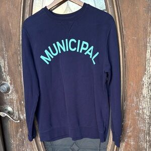 Municipal Navy Crewneck sweatshirt! Men’s Large